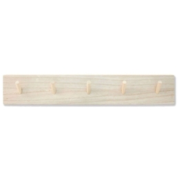 Κρεμάστρα Τοίχου 5 Θέσεων EI1037 50x7,5x2cm Natural Ξύλο