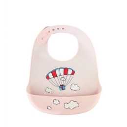Σαλιάρα Σιλικόνης Αερόστατο AM-041 Light Pink Σιλικόνη