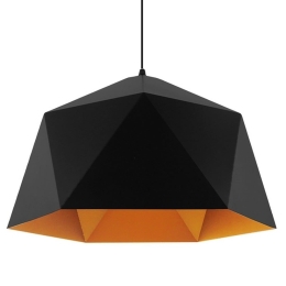 Φωτιστικό Οροφής Sylra 01195 Black-Gold GloboStar Μέταλλο