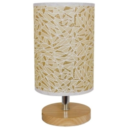 Επιτραπέζιο Φωτιστικό Πορτατίφ Mosaic 01262 Beige GloboStar Ξύλο