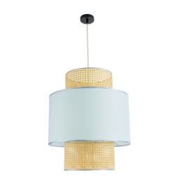 Φωτιστικό Οροφής Κρεμαστό Saige 02045 Boho 1xE27 IP20 50x60cm Beige-Light Blue GloboStar