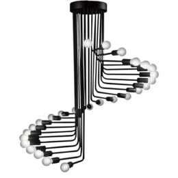 Φωτιστικό Οροφής Stairs 01024 Black GloboStar Μέταλλο