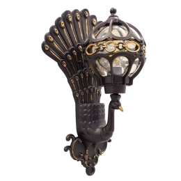 Φωτιστικό Τοίχου-Απλίκα Cornelia 01250 Black GloboStar Μέταλλο,Γυαλί