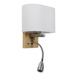 Φωτιστικό Τοίχου-Απλίκα Ξύλινο Led Sutton 01316 White GloboStar Ξύλο