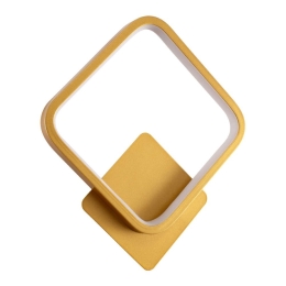 Φωτιστικό Τοίχου - Απλίκα Lena 61081 Led 12W 25x5,5x29,5cm Gold Matt GloboStar Αλουμίνιο