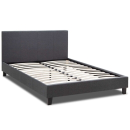 Κρεβάτι Flat (Για Στρώμα 140x190cm) 0228298 202x146x86cm Anthracite Διπλό