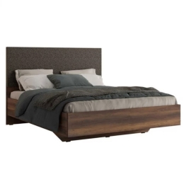 Κρεβάτι (Για Στρώμα 160x200cm) Oryana 0258272 206x171x162cm Walnut Υπέρδιπλo