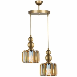 Φωτιστικό Οροφής Alaba 0216720 30x30x80cm 2xE27 60W Gold Megapap Μέταλλο