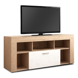 Έπιπλο Τηλεόρασης Edwina 0229646 135x42x60cm Honey Oak - White