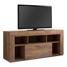 Έπιπλο Τηλεόρασης Edwina 0242904 135x42x60cm Light Walnut