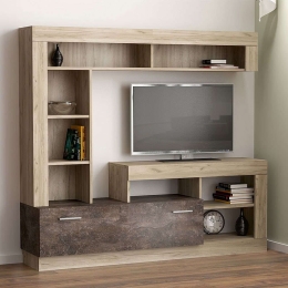 Σύνθεση Τηλεόρασης Duncan 0206430 178x42x183cm Oak-Grey