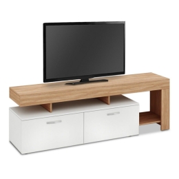 Έπιπλο Τηλεόρασης Jethro 0229653 160x41x53cm Honey Oak - White