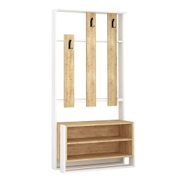 Έπιπλο Εισόδου Chester 207483 90x36x180cm Oak - White