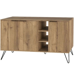Μπουφές Clara 0249813 142x35,6x83cm Light Walnut Μελαμίνη,Μέταλλο
