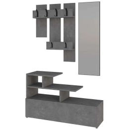 Έπιπλο Εισόδου Vesty 0249811 Με Καθρέφτη 100x30x61cm Retro Grey