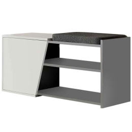 Παπουτσοθήκη Fiona 0214123 104x37x47cm White-Anthracite Μελαμίνη