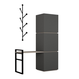 Έπιπλο Εισόδου Mello 214220 Με Κρεμάστρα 109x39x149cm Anthracite