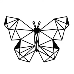 Διακοσμητικό Τοίχου Butterfly 214243 50x3x35cm Black Megapap Μέταλλο