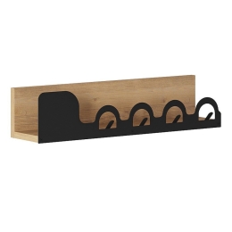 Κρεμάστρα Τοίχου Liora 0241573 63x14x14cm Sapphire Oak Μοριοσανίδα, Μελαμίνη