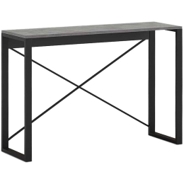 Κονσόλα Archie 0249790 110x35x75cm Retro Grey-Black Μοριοσανίδα, Μέταλλο