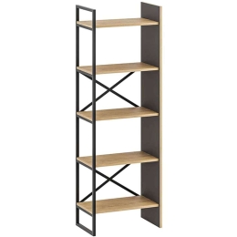 Βιβλιοθήκη Detroit 0249785 58x35,2x175cm Oak-Black