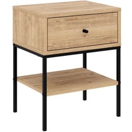 Κομοδίνο Lisa 0249793 45x35x56cm Black-Oak