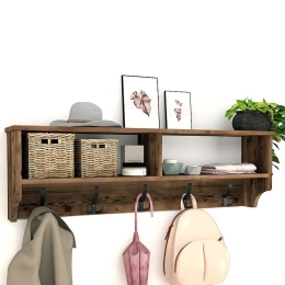 Κρεμάστρα Τοίχου Ottila 0236570 120x22x37cm Walnut Μοριοσανίδα, Μελαμίνη