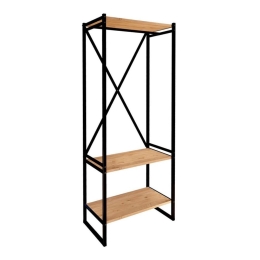 Έπιπλο Εισόδου - Κρεμάστρα Zula 212610 66x30x160cm Black - Pine Oak