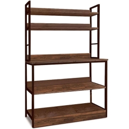 Ραφιέρα Foyer 0242235 101x36x160,7cm Black-Walnut