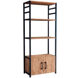 Ραφιέρα Agero 0242238 56,1x30x138,3cm Pine Oak-Black