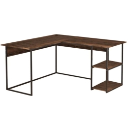 Γραφείο Εργασίας Delta 0248642 147,8x140x73,8cm Walnut-Black