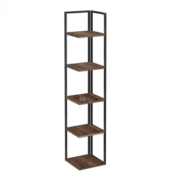 Βιβλιοθήκη Γωνιακή Lidia 0261822 33,5x33,5x180cm Black-Walnut