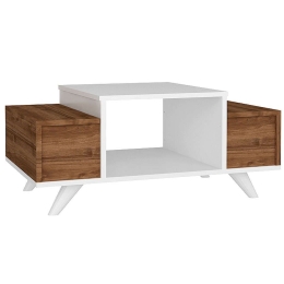 Τραπεζάκι Σαλονιού Eriberto 0215971 90x60x43,8cm White-Walnut