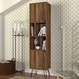 Βιβλιοθήκη Norma 216015 45x35x184cm Walnut Μελαμίνη