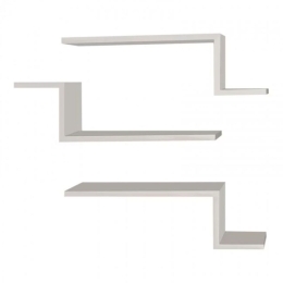 Ραφιέρα Τοίχου Lowa (Σετ 3Τμχ) 0216073 57,7x14,5x18cm White