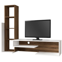 Σύνθεση Τηλεόρασης Bend 0228137 153,6x39x131cm Walnut-White