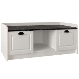 Παπουτσοθήκη Rayne 0228190 120x40x45cm Marble Effect Black-White Μελαμίνη