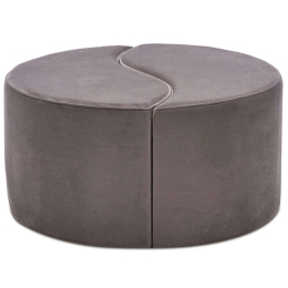 Σκαμπό Alis 0213633 Φ80x40cm Light Grey