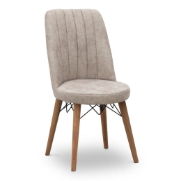 Καρέκλα Τραπεζαρίας Alegra 0222807 46x44x91cm Beige - Walnut
