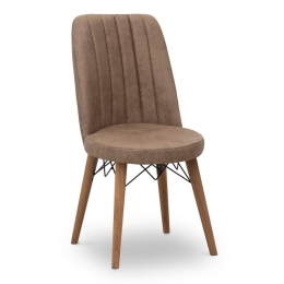 Καρέκλα Τραπεζαρίας Alegra 0222810 46x44x91cm Brown - Walnut