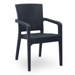 Πολυθρόνα Πολυπροπυλενίου Clio 0226265 57x55x86cm Anthracite