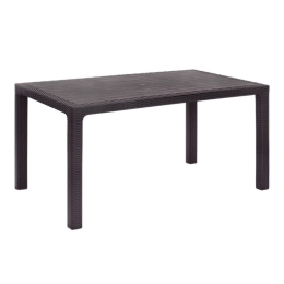 Τραπέζι Πολυπροπυλενίου Kalan 0242671 150x90x75cm Brown