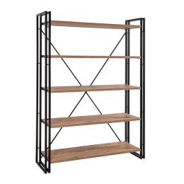 Βιβλιοθήκη Atlas 0234410 130x35x180cm Antlantic Pine - Black
