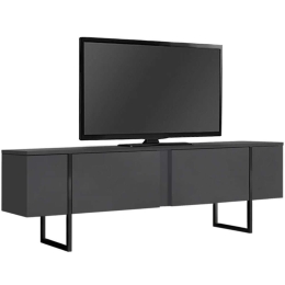 Έπιπλο Τηλεόρασης Luxe 180x30x50cm Anthracite-Black