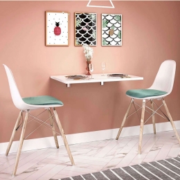 Τραπέζι Πτυσσόμενο Επιτοίχιο Radan 0235971 70x50cm White Μοριοσανίδα, Μελαμίνη