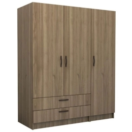 Ντουλάπα Τρίφυλλη Victoria 0260768 150x60x181cm Walnut Τρίφυλλη