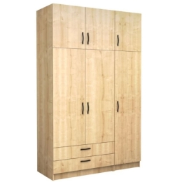Ντουλάπα Τρίφυλλη Με Πατάρι Victoria 0260770 150x60x240cm Sonoma Τρίφυλλη
