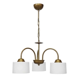 Φωτιστικό Οροφής Bella Drum 01-0375 3/E27 Φ42x60cm Gold Matte-White Heronia Μέταλλο