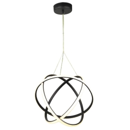 Φωτιστικό Οροφής Atomic-40 01-0406 LED 69W 3000K/4000K/6000K 7000Lm 40x80cm Black Heronia