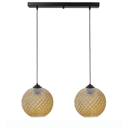 Φωτιστικό Οροφής - Ράγα GL-5010 02-0370 2/Ε27 Φ25x55x96cm Honey Heronia